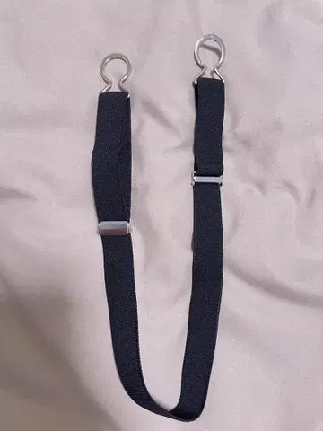 블랙 스트레치 벨트 실버 금장 장식