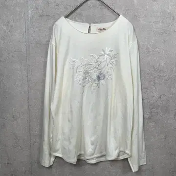 Lake Juhor T셔츠 티셔츠 긴팔 Free 화이트 자수