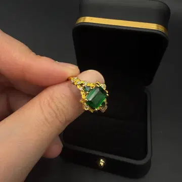 유품 정리 새상품급 반지 앤티크 빈티지 골드 에메랄드