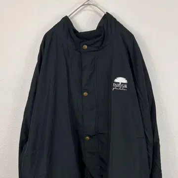 USA 구제 의류 fairvue 나일론 자켓 자수 블랙 기업계