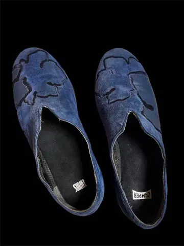 CAMPER TWINS 스웨이드 로우컷 스니커즈 슬립온 꽃무늬