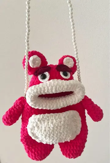 곰 모양 니트 키케이스