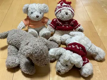 애프터눈 티 봉제 인형 스웨터 강아지와 곰 4세트