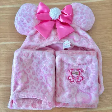 디즈니 팬캡 머플러 레오파드 무늬