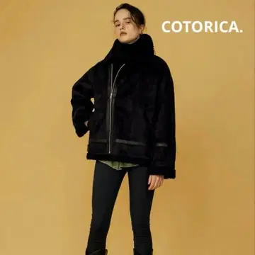 COTORICA. 페이크 무스탕 라이더 자켓