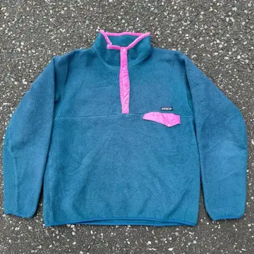Patagonia 스냅t 그린 x 핑크 레어 컬러 XL 빈티지
