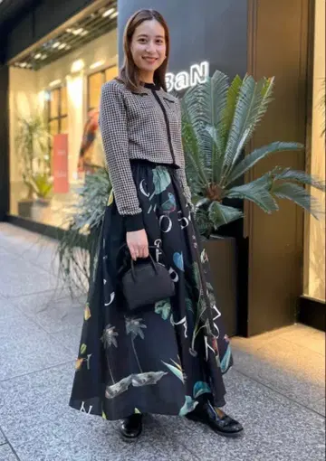 [ CABaN ] 코튼 캐시미어 깅엄 체크 가디건