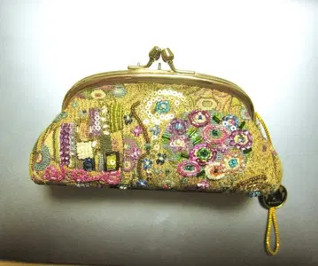 [새상품급] Think Bee! 비즈 자수 가마구치 소품함 그림트