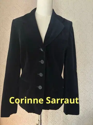 Corinne Sarraut 블랙 테일러드 자켓 36