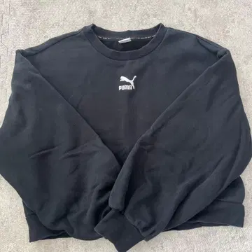 PUMA 블랙 맨투맨 트레이닝복