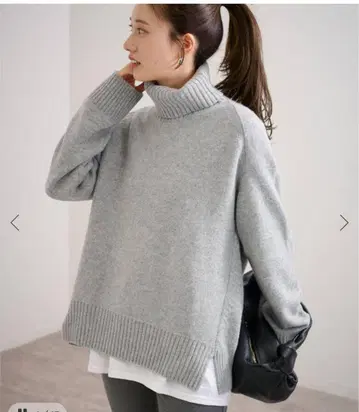 AQUA 터틀 풀오버 그레이