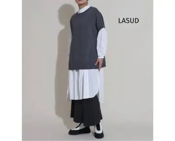 LASUD 레이어드 셔츠 원피스