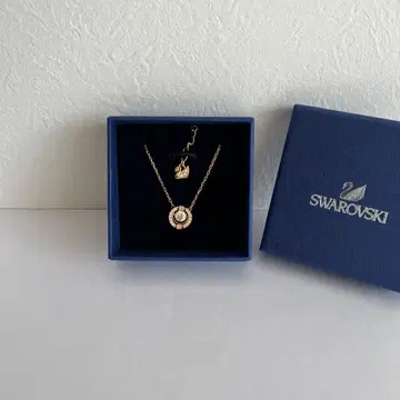 [ 새상품급 ] SWAROVSKI 댄싱 크리스탈 목걸이 골드 크리스마스
