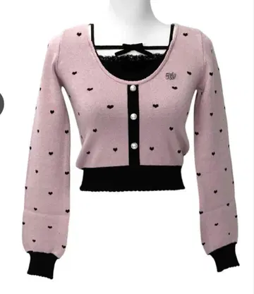 허니뮤우 Luv 도킹 가디건 상의