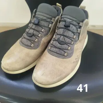 ecco 41 SCINAPSE 하이탑 베이지 가죽 스니커즈