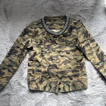 카모 패턴 비쥬 데님 자켓