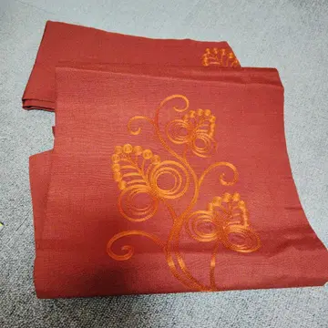 빨간색 자수 나고야 오비