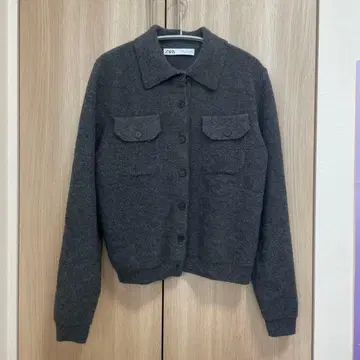 ZARA 그레이 긴팔 가디건 S