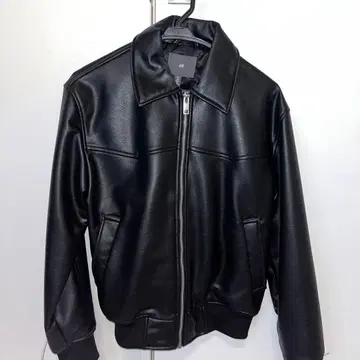H&M 블랙 가죽 자켓 S