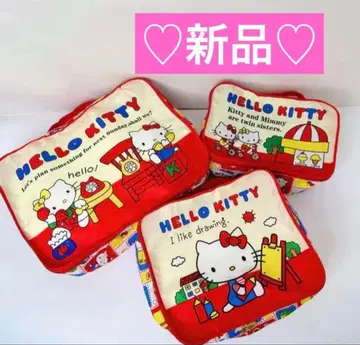헬로키티 트래블 파우치 3개 세트 여행 수납 봉투