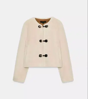 ZARA 미사용 택 포함 토글 버튼 인조 모피 자켓