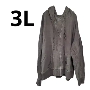 TIME AND TRUE 카키 집업 후드티 후드 부착 3L