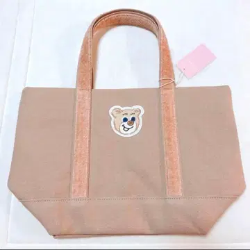 택 포함 새상품 페이러 러브러리 올드 테디 와펜 토트 베이지