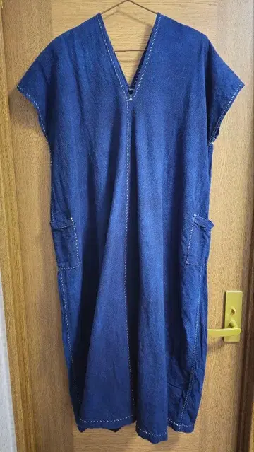 Og 네이비 V넥 원피스