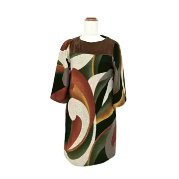 킴즈부티크 올 패턴 원피스 한국제 아트 패턴 어른 고급 안감 부착 M