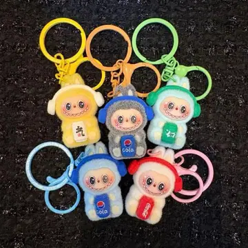 러브브 LABUBU 코카 콜라 마스코트 키링 5세트