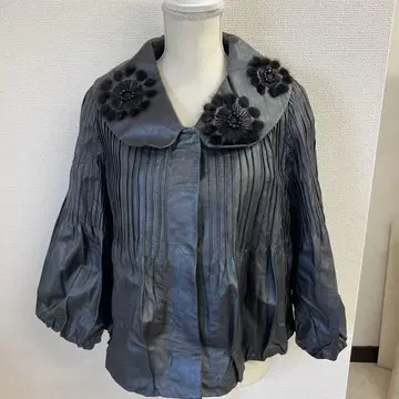 [C3] [새상품] 주식회사 토와 가죽 플리츠 자켓 여성용 M 사이즈