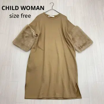 CHILD WOMAN 차일드우먼 퍼 슬리브 원피스