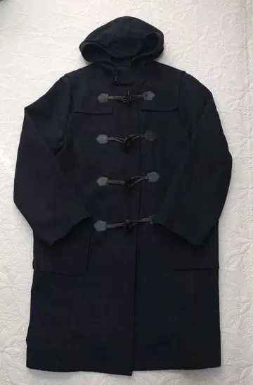 다크 그레이 더플 코트 후드 부착 15호 통학용 코트