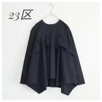 새상품급 23구 라이트 크로스 뷔스티에 콤비 저지 티셔츠 네이비 38