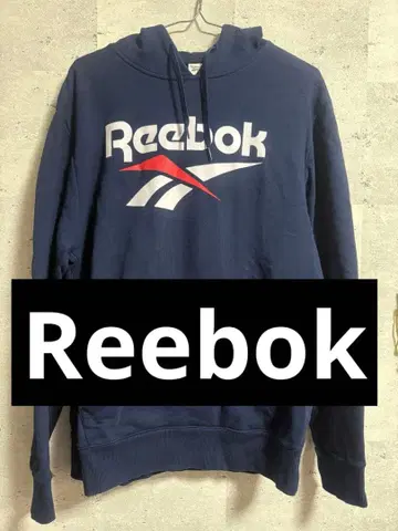 [ 리복 ] Reebok 네이비 후드 부착 후드티 O