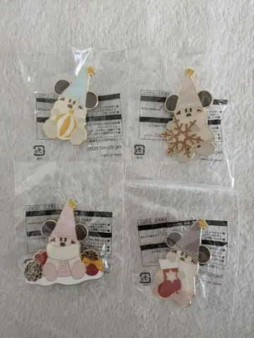 정글 카니발 핀 배지 크리스마스 디즈니랜드 4종 세트