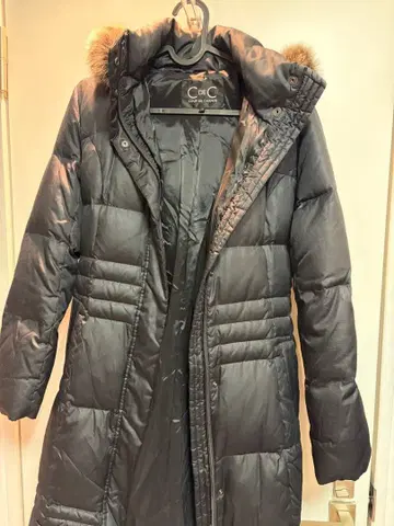 C de C 블랙 롱 코트 38