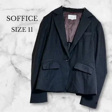 테일러드 자켓 수트 오피스 포멀 심플 무지 블랙 L