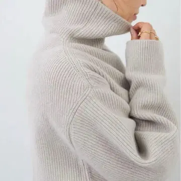 Deuxieme Classe BLANC 아제 터틀넥 풀오버