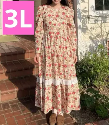 시마무라 maihee 빈티지 꽃무늬 원피스 3L