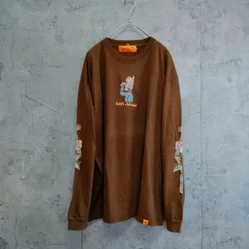 [ 인기 ] 레어 레프트 얼론 Leftalone 롱T 자수 XL