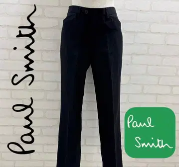 새상품급 Paul Smith 블랙 울 100% 슬랙스 일본제
