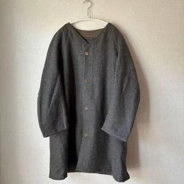 최종 가격 인하 새상품급 1920년대 vintage 울 코트 차콜 그레이