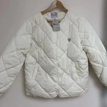 KEY MEMORY 키 메모리 아이보리 퀼팅 자켓