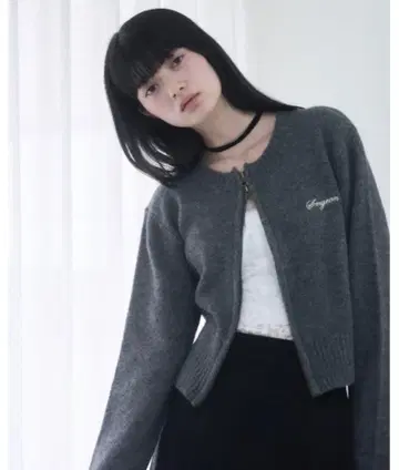 smyeon 더블 지퍼 니트 / 더블 지퍼 니트 그레이