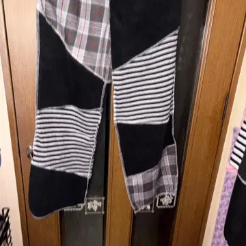 캔디 스트리퍼 패치워크 캐주얼 팬츠