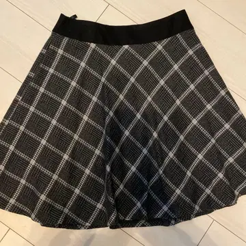 언타이틀 체크 미니 플레어 스커트 사이즈 1