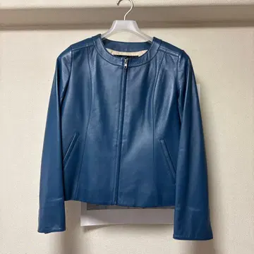 파란 가죽 자켓