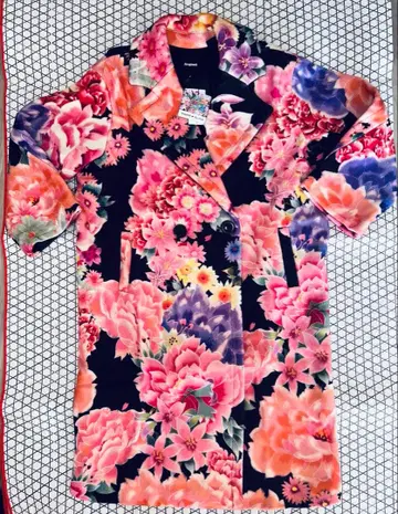 Desigual 플라워 프린트 롱 코트 U 사이즈