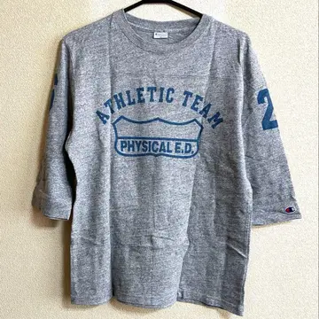 챔피온 그레이 T셔츠 7분 소매